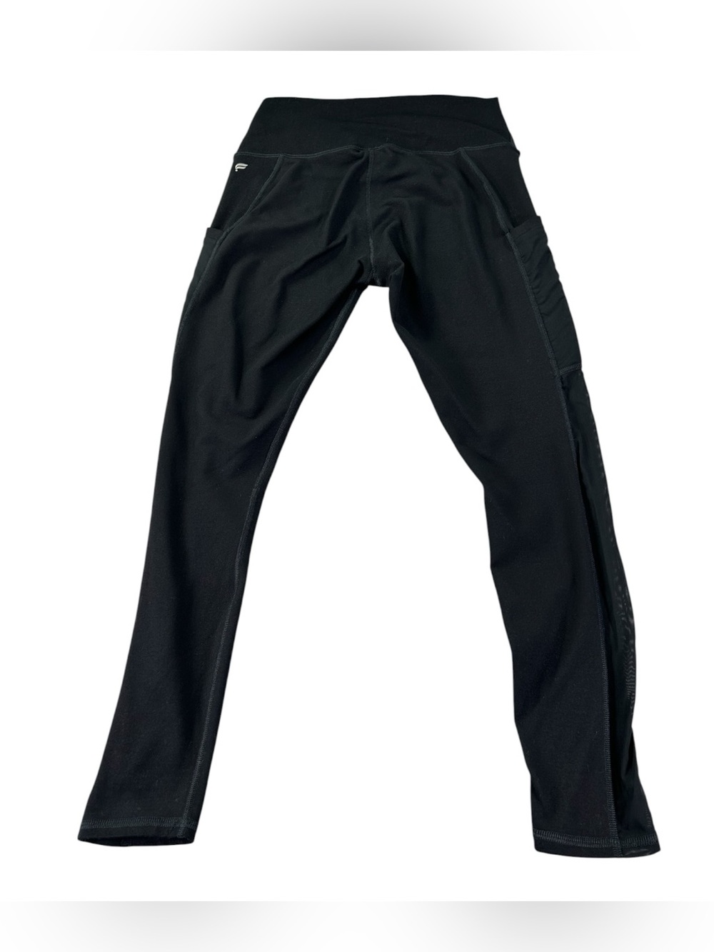 Fabletics On-The-Go PowerHold Leggings Women’s S Black High Waist Mesh Gym Yoga